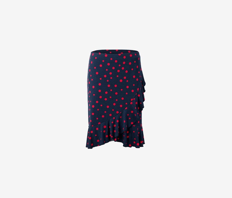 Tchibo Women Polka Dots Wrap Midi Skirt, Navy - Image 2
